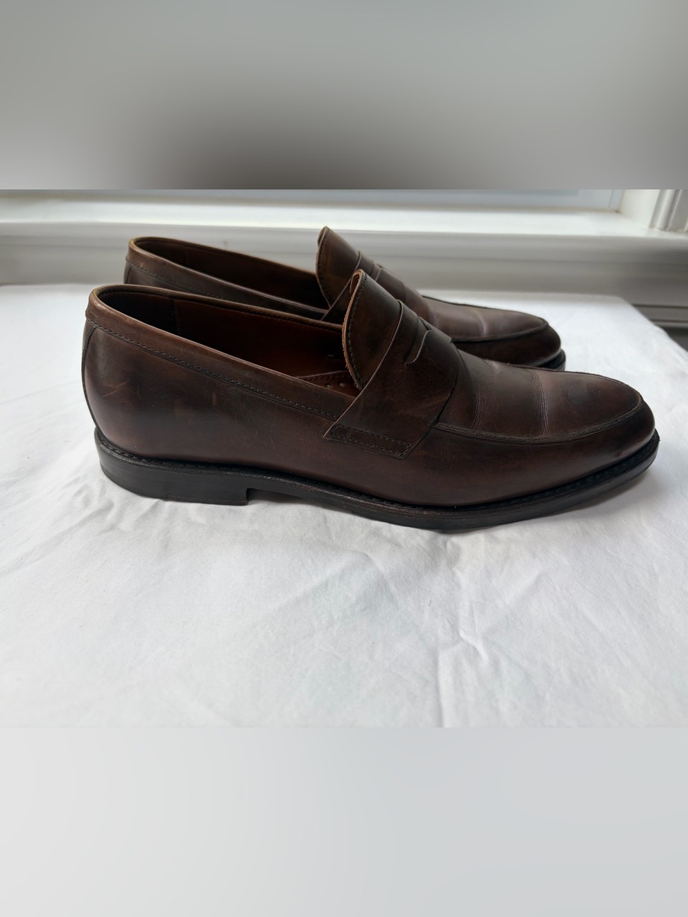 Brooks Brothers Brown Leather Penny Loafers Slip On Made in USA Men’s Size 9.5E